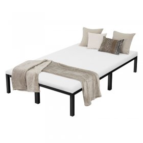 Bettgestell Doppelbett 120x200 cm aus Metall Schwarz mit Lattenrost ML-Design