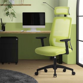 Ergonomischer Bürostuhl Grün Netzgewebe mit verstellbaren Armlehnen und Kopfstütze ML-Design Ergonomischer Bürostuhl Grün Netzgewebe mit verstellbaren Armlehnen und Kopfstütze ML-Design