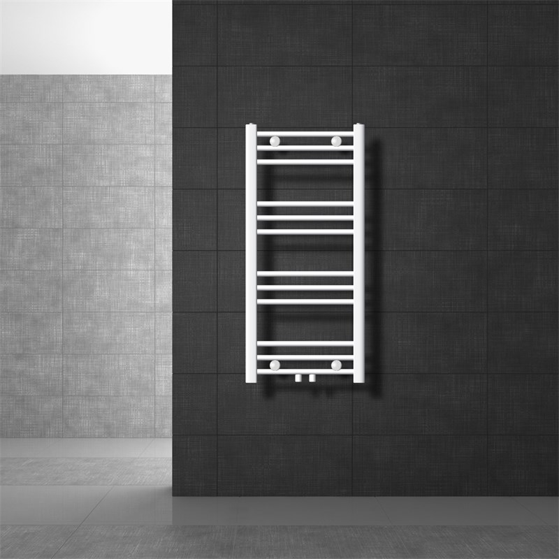 Badheizkörper Mittelanschluss 400x800 mm Weiß gerade inkl. Montagematerial LuxeBath Badheizkörper Mittelanschluss 400x800 mm Weiß gerade inkl. Montagematerial LuxeBath
