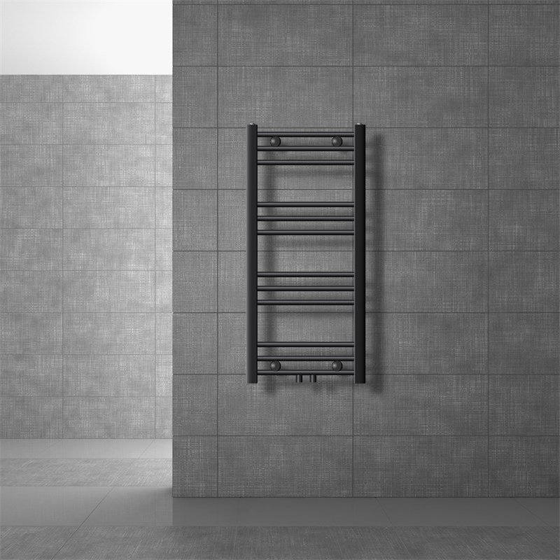 Badheizkörper Mittelanschluss 400x800 mm Anthrazit gerade inkl. Montagematerial LuxeBath Badheizkörper Mittelanschluss 400x800 mm Anthrazit gerade inkl. Montagematerial LuxeBath