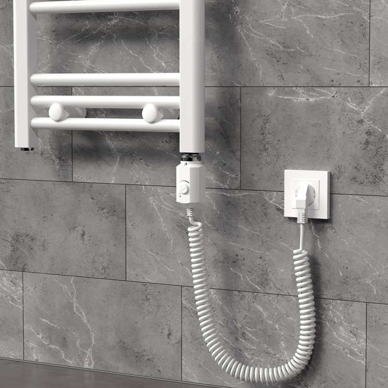 Heizstab 300W Weiß mit Thermostat für Badheizkörper LuxeBath