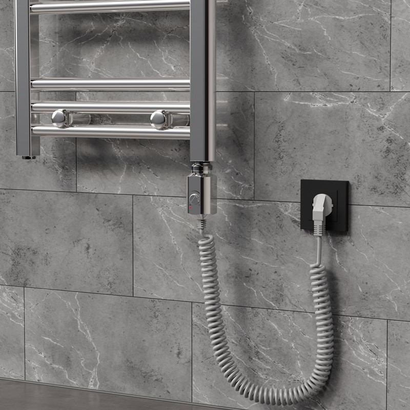 Heizstab 900W Chrome mit Thermostat für Badheizkörper LuxeBath