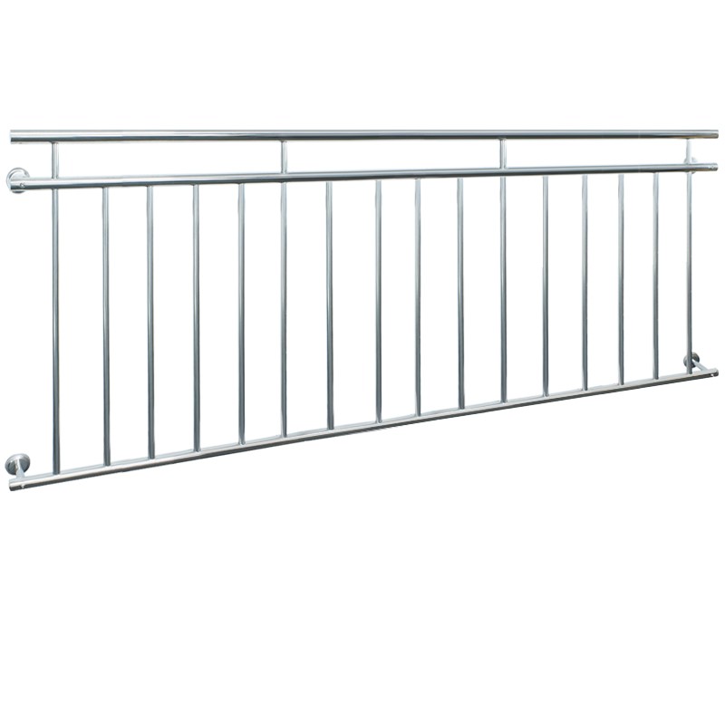 Französischer Balkon glänzend 90x225 cm mit 16 Füllstäben aus Edelstahl Französischer Balkon glänzend 90x225 cm mit 16 Füllstäben aus Edelstahl