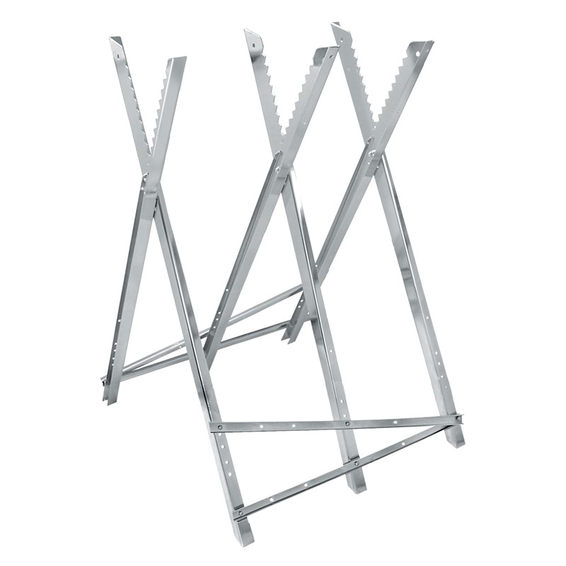 Sägebock Metall Sägegestell klappbar 3-fach Silber aus Metall bis 100 kg Sägebock Metall Sägegestell klappbar 3-fach Silber aus Metall bis 100 kg