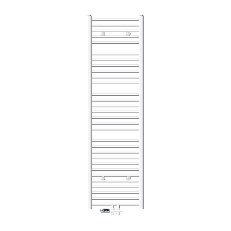 Badheizkörper Mittelanschluss 500x1800 mm Weiß gerade mit Boden Anschlussgarnitur LuxeBath Badheizkörper Mittelanschluss 500x1800 mm Weiß gerade mit Boden Anschlussgarnitur LuxeBath