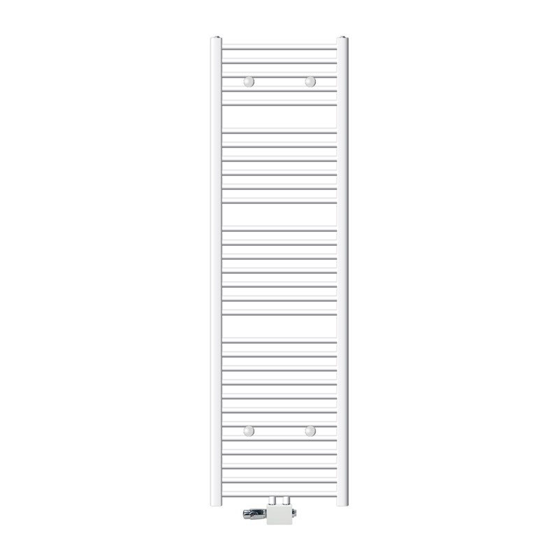 Badheizkörper Mittelanschluss 500x1800 mm Weiß gerade mit Universal Anschlussgarnitur LuxeBath Badheizkörper Mittelanschluss 500x1800 mm Weiß gerade mit Universal Anschlussgarnitur LuxeBath