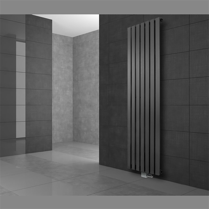 Badheizkörper Stella 480x1400 mm anthrazit mit Universale Anschlussgarnitur Badheizkörper Stella 480x1400 mm anthrazit mit Universale Anschlussgarnitur