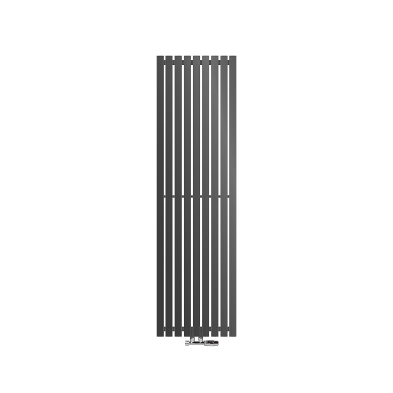 Badheizkörper Stella 480x1600 mm Anthrazit mit Wand Anschlussgarnitur Badheizkörper Stella 480x1600 mm Anthrazit mit Wand Anschlussgarnitur
