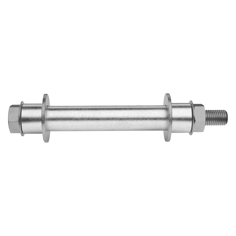 2er Set Schubkarrenrad luftbereift 390 mm 4.80/4.00-8 mit Achse Rot aus PU