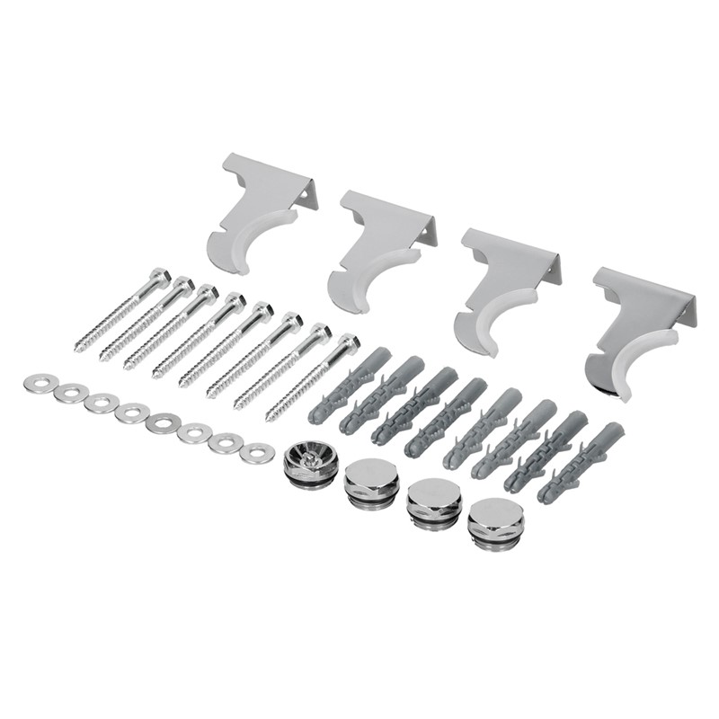 Universal Befestigungsmaterial für Heizkörper Komplettset Chrome LuxeBath Universal Befestigungsmaterial für Heizkörper Komplettset Chrome LuxeBath