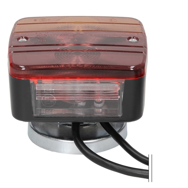Halogen Anhänger Rückleuchten mit Magneten 12V verkabelt mit 7-poligem Stecker