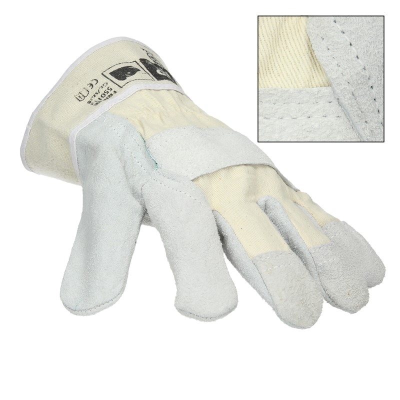 Handschuhe Rindspaltleder Natur 1 Paar L