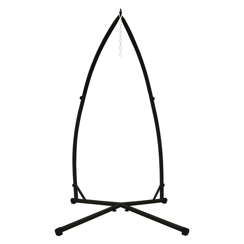 Hängesesselgestell 208 cm Schwarz aus Metall