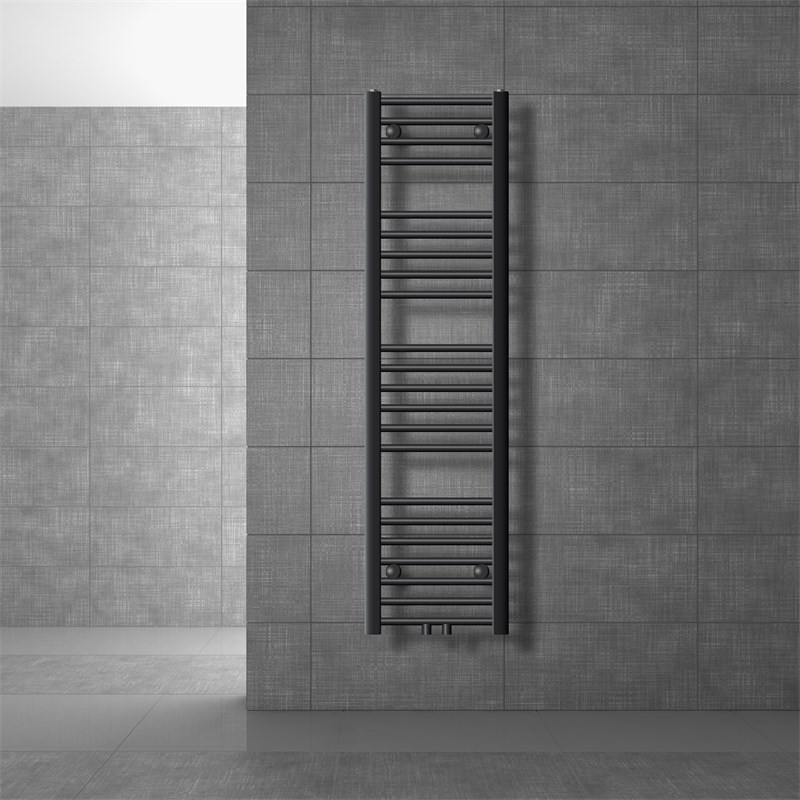 Badheizkörper Mittelanschluss 300x1400 mm Anthrazit gerade inkl. Montagematerial LuxeBath Badheizkörper Mittelanschluss 300x1400 mm Anthrazit gerade inkl. Montagematerial LuxeBath