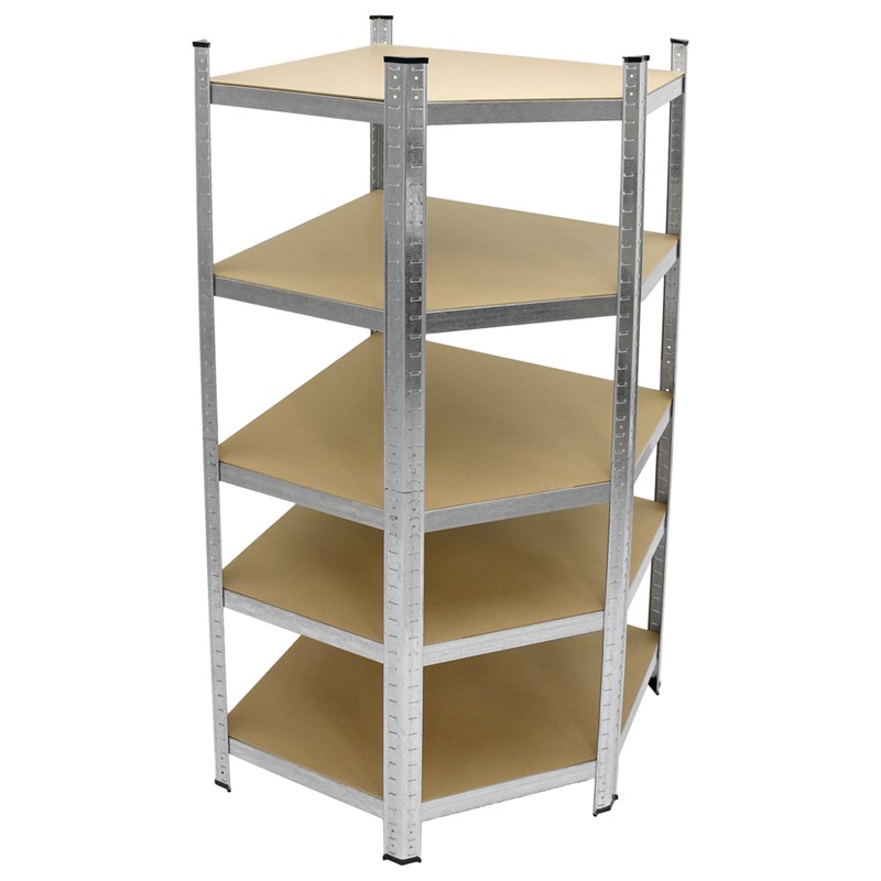Werkstattregal 180x70x40 cm Silber aus MDF und Metall belastbar bis 750 kg Werkstattregal 180x70x40 cm Silber aus MDF und Metall belastbar bis 750 kg