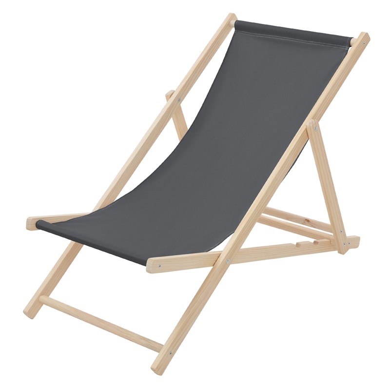Gartenstuhl Strandliege Liegestuhl Sonnenliege Anthrazit aus Holz klappbar Gartenstuhl Strandliege Liegestuhl Sonnenliege Anthrazit aus Holz klappbar