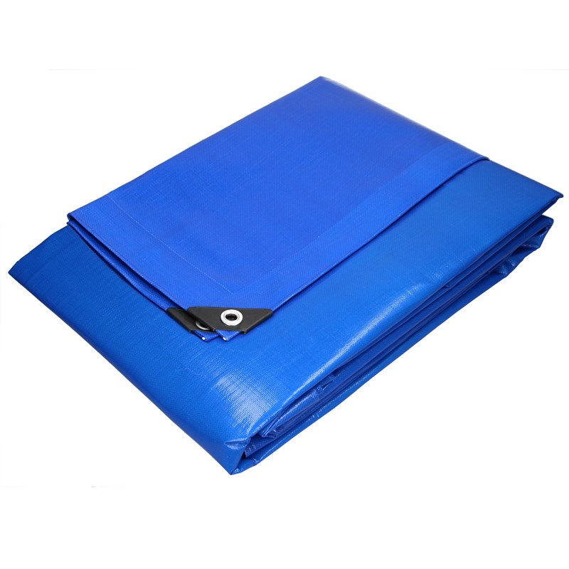 Abdeckplane Gewebeplane mit Ösen 8x10 m 180g/m² in Blau aus PE Abdeckplane Gewebeplane mit Ösen 8x10 m 180g/m² in Blau aus PE