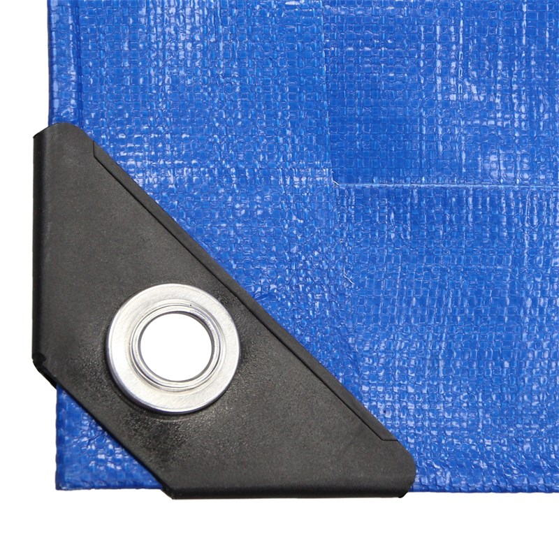 Abdeckplane Gewebeplane mit Ösen 8x10 m 260g/m² in Blau aus PE