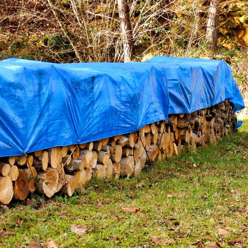 Abdeckplane mit Ösen 1,5x12 m 260g/m² Blau aus Polyethylen