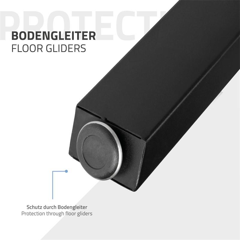 2x Tischbeine X-Design 60x72 cm Schwarz pulverbeschichtete Stahl DIY Tischuntergestell