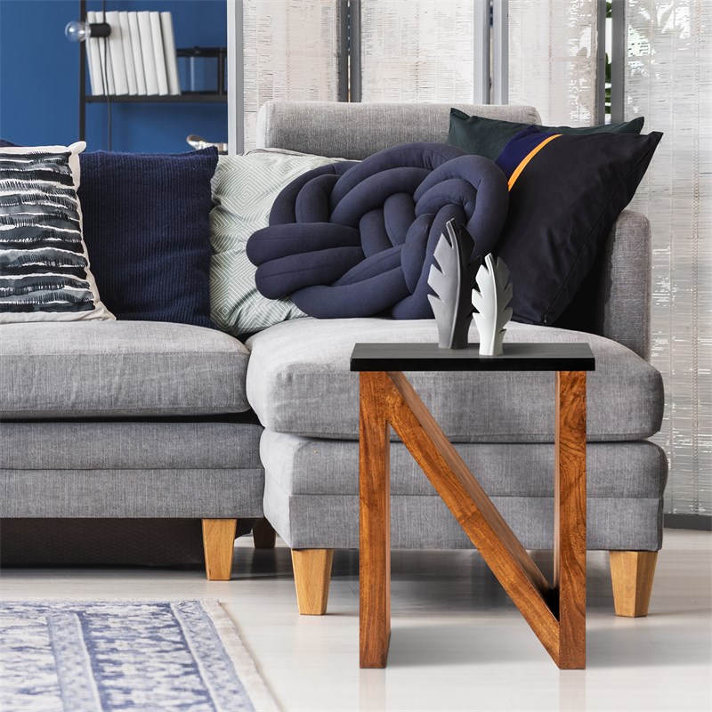 Beistelltisch N-Form 45x30x60 cm Braun aus Akazienholz WOMO-Design Beistelltisch N-Form 45x30x60 cm Braun aus Akazienholz WOMO-Design