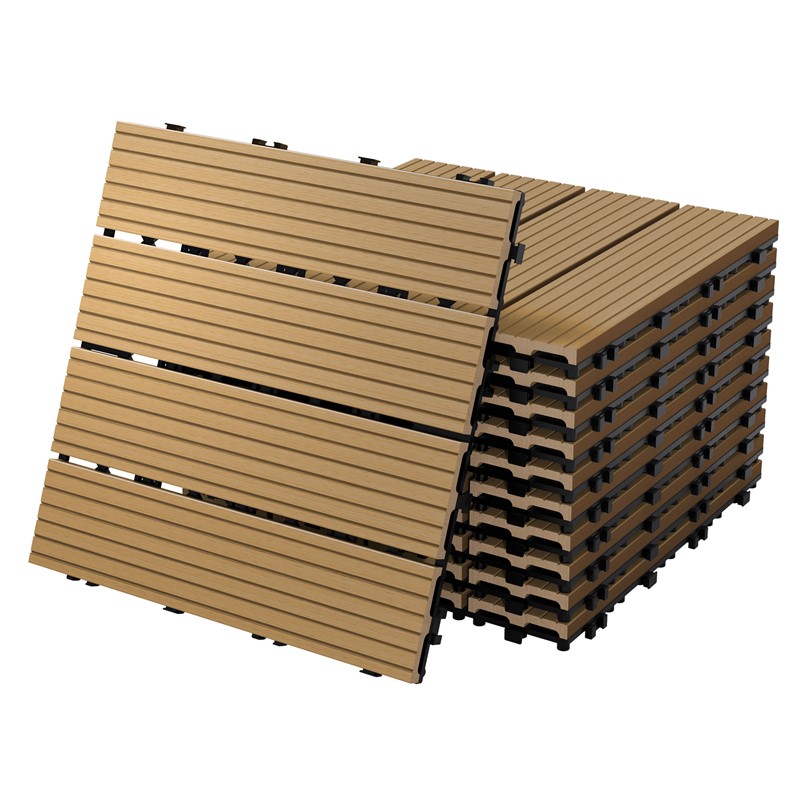 2m² 22 Stück WPC Terrassenfliesen 30x30 cm Teak in Holzoptik Balkon Bodenbelag mit Drainage und Klicksystem Terrassendielen Balkonfliesen 2m² 22 Stück WPC Terrassenfliesen 30x30 cm Teak in Holzoptik Balkon Bodenbelag mit Drainage und Klicksystem Terrassendielen Balkonfliesen