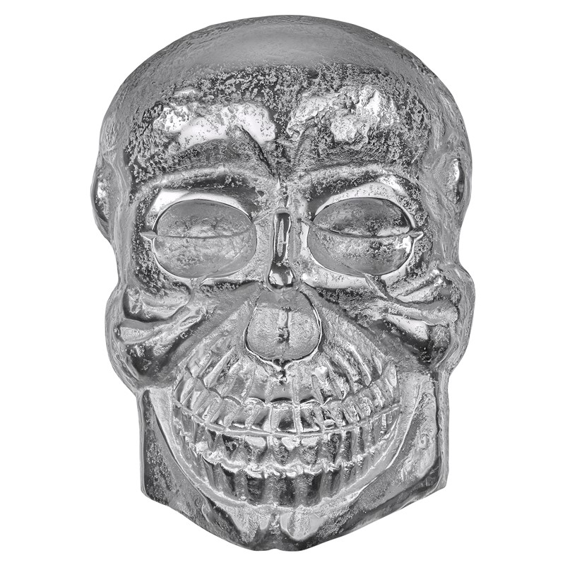 Deko Skull Totenkopf Wandskulptur Silber 42x30 cm mit Nickel Finish aus Aluminium WOMO-Design Deko Skull Totenkopf Wandskulptur Silber 42x30 cm mit Nickel Finish aus Aluminium WOMO-Design