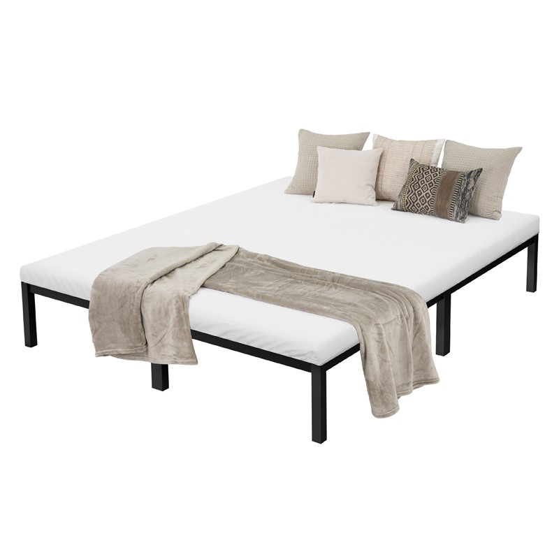 Bettgestell Doppelbett 160x200 cm aus Metall in Schwarz mit Lattenrost ML-Design Bettgestell Doppelbett 160x200 cm aus Metall in Schwarz mit Lattenrost ML-Design