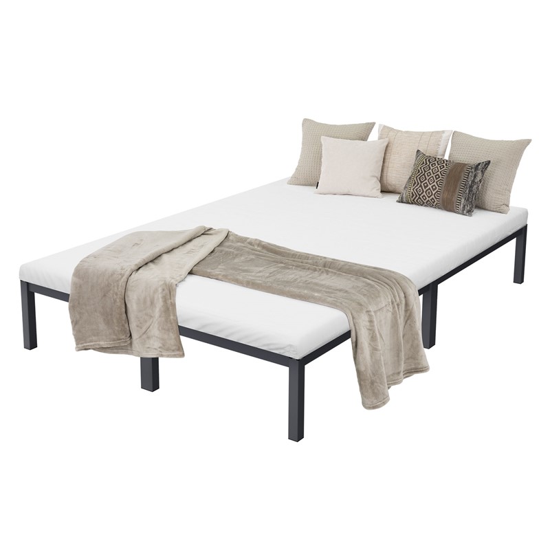 Bettgestell Doppelbett 140x200 cm aus Metall in Anthrazit mit Lattenrost ML-Design Bettgestell Doppelbett 140x200 cm aus Metall in Anthrazit mit Lattenrost ML-Design