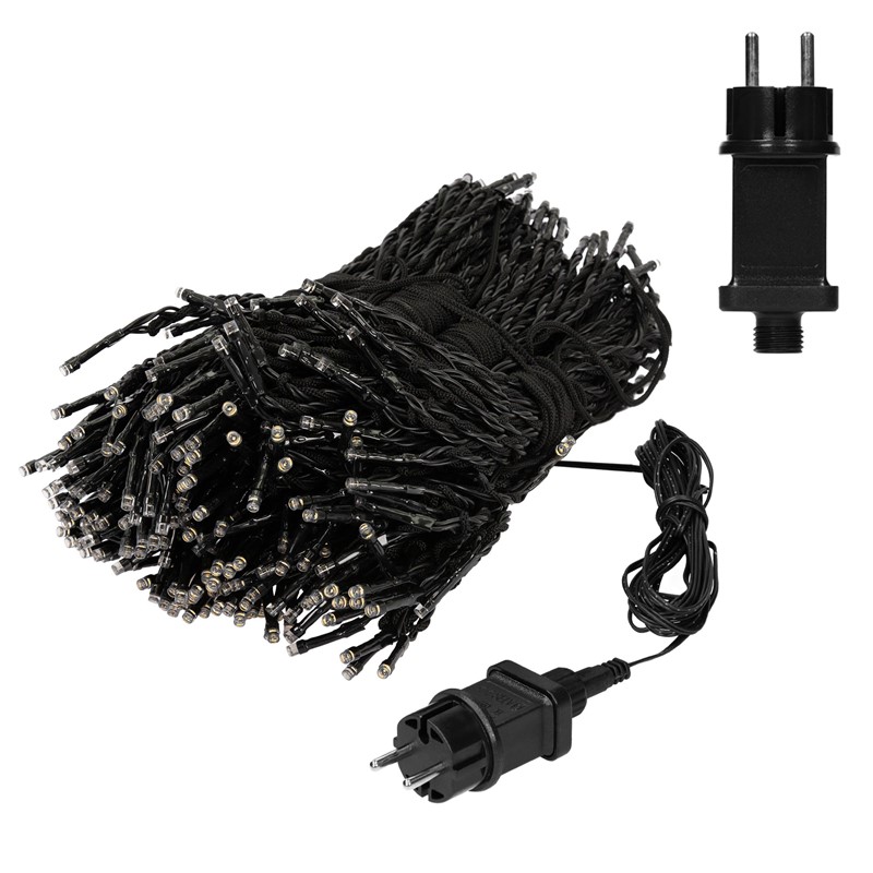 LED Lichterkette Fahnenmastbeleuchtung 8m mit 360 LEDs Warmweiß