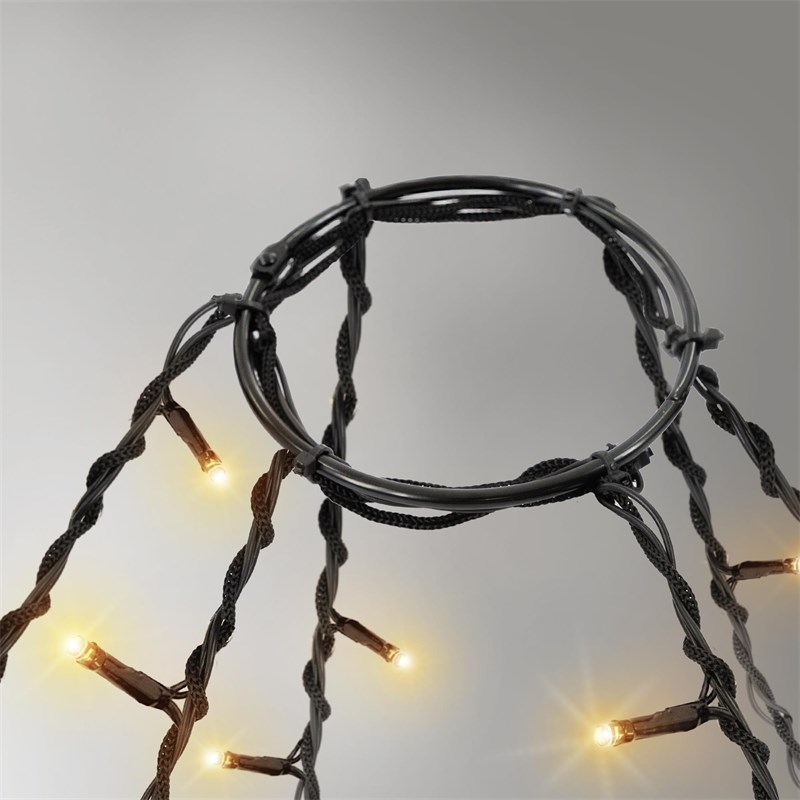 LED Lichterkette Fahnenmastbeleuchtung 8m mit 360 LEDs Warmweiß