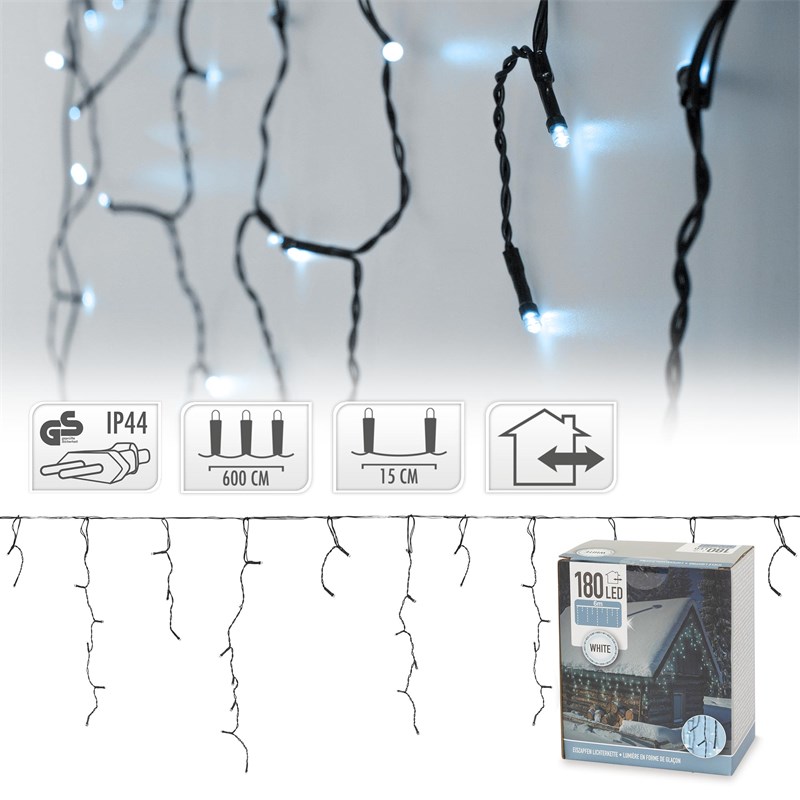 LED Lichtervorhang 6 m IP44 LED Birnen