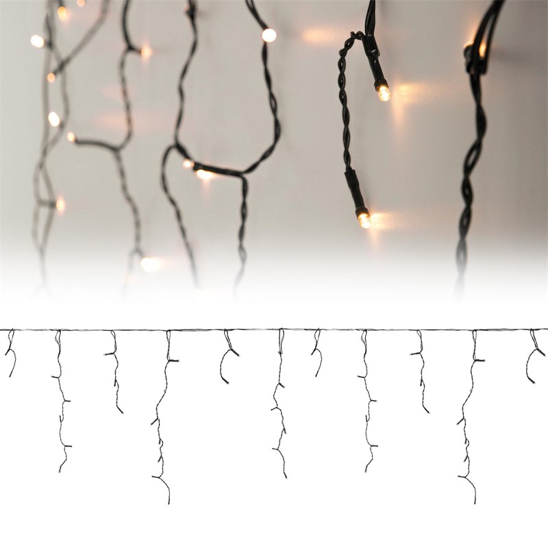 LED Lichtvorhang 6m Warmweiß mit 180 LEDs aus PVC LED Lichtvorhang 6m Warmweiß mit 180 LEDs aus PVC