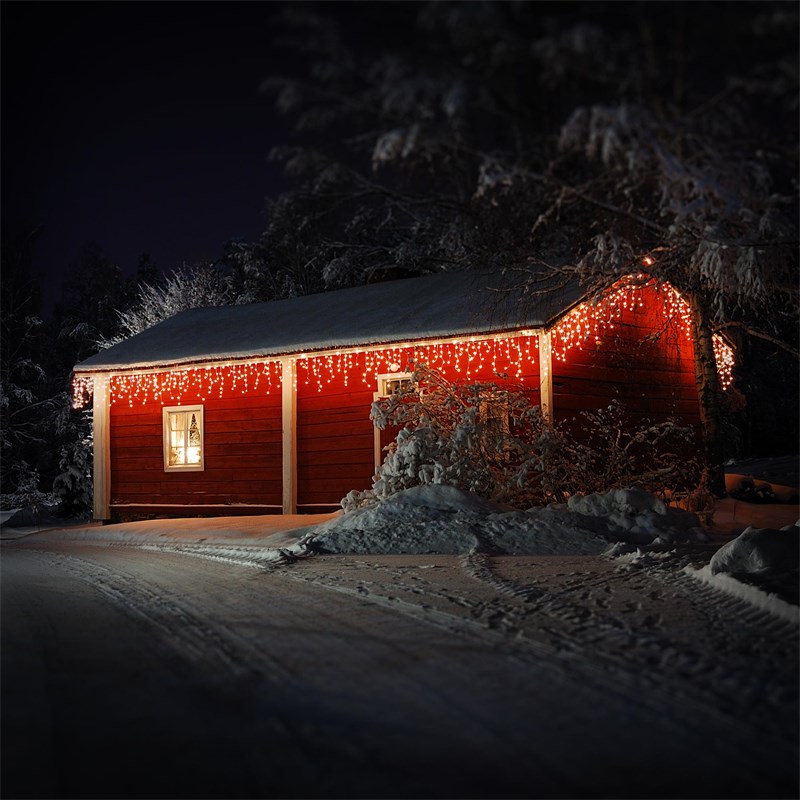 LED Lichtvorhang 12m warmweiß mit 360 LEDs aus PVC LED Lichtvorhang 12m warmweiß mit 360 LEDs aus PVC