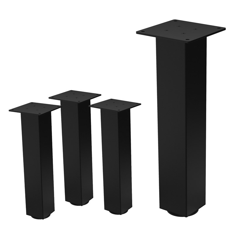 4er Set Tischbeine I-Design 42 cm Schwarz Tischgestell aus pulverbeschichteter Stahl, Profil 8x8 cm, höhenverstellbare Möbelfüße ML-Design 4er Set Tischbeine I-Design 42 cm Schwarz Tischgestell aus pulverbeschichteter Stahl, Profil 8x8 cm, höhenverstellbare Möbelfüße ML-Design