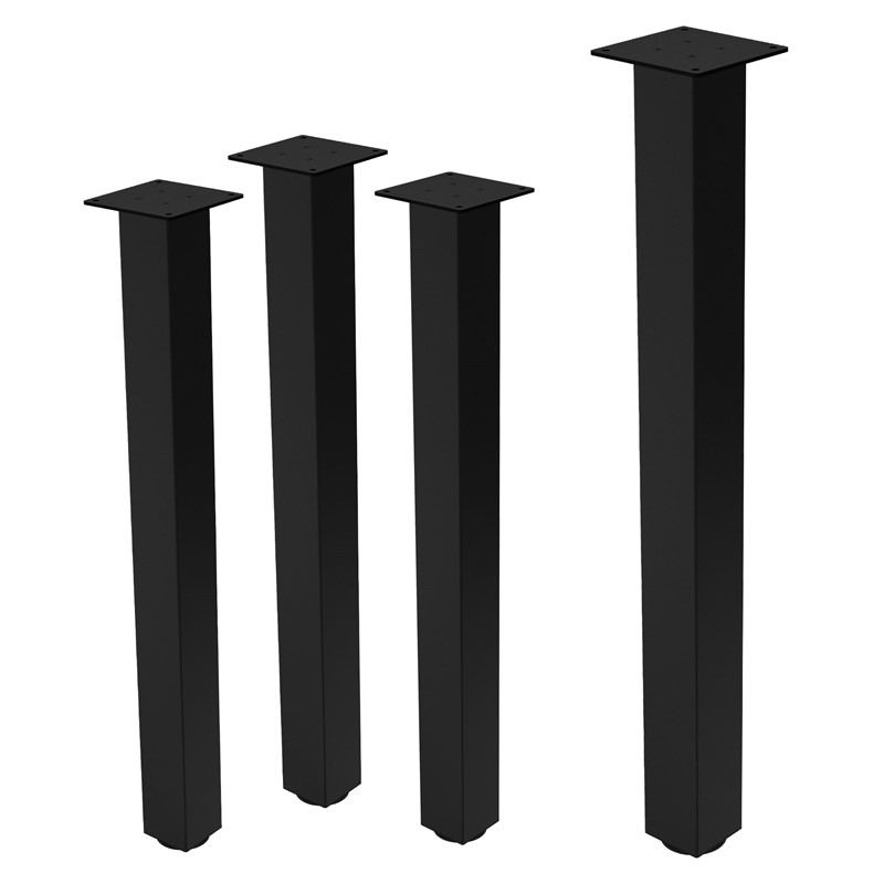 4er Set Tischbeine I-Design 90 cm Schwarz Tischgestell aus pulverbeschichteter Stahl, Profil 8x8 cm, höhenverstellbare Möbelfüße ML-Design 4er Set Tischbeine I-Design 90 cm Schwarz Tischgestell aus pulverbeschichteter Stahl, Profil 8x8 cm, höhenverstellbare Möbelfüße ML-Design