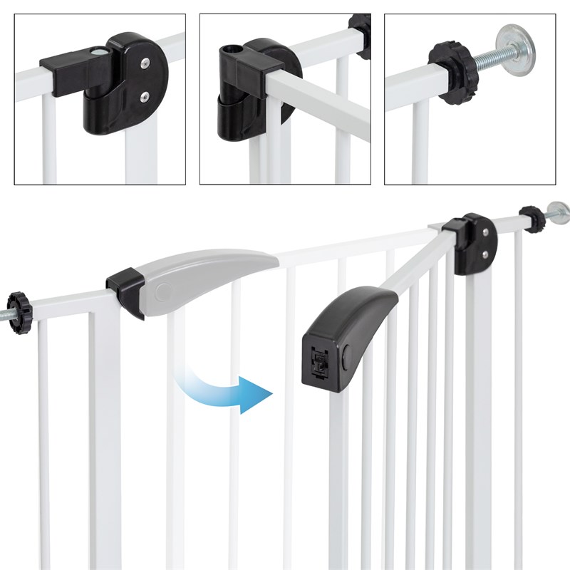 Türschutzgitter Weiß 75-85 cm aus Metall