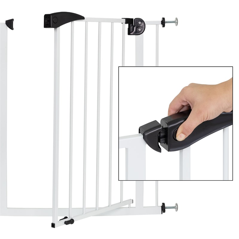 Türschutzgitter Weiß 75-85 cm aus Metall