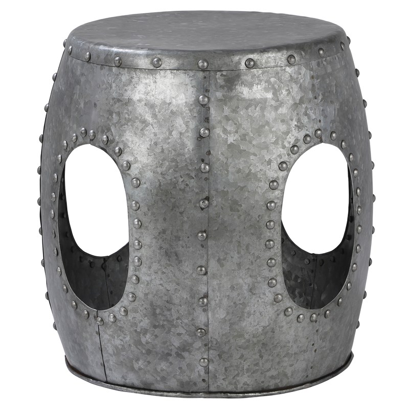 Beistelltisch Ø 38x43 cm Silber aus Metall WOMO-Design Beistelltisch Ø 38x43 cm Silber aus Metall WOMO-Design