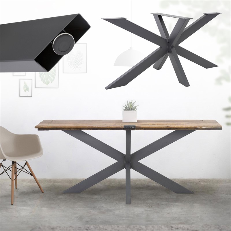 Tischbeine Tischgestell X-Design 78 x 71 x 120 cm Anthrazit aus Metall ML-Design Tischbeine Tischgestell X-Design 78 x 71 x 120 cm Anthrazit aus Metall ML-Design