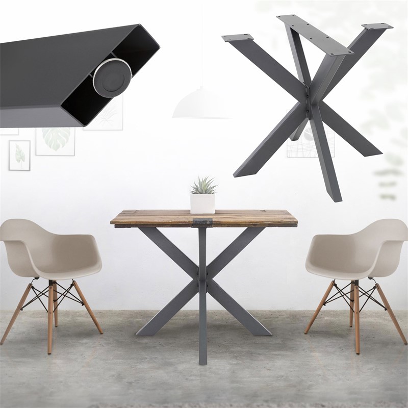 Tischbeine Tischgestell X-Design 85 x 71 x 85 cm Anthrazit aus Metall ML-Design Tischbeine Tischgestell X-Design 85 x 71 x 85 cm Anthrazit aus Metall ML-Design