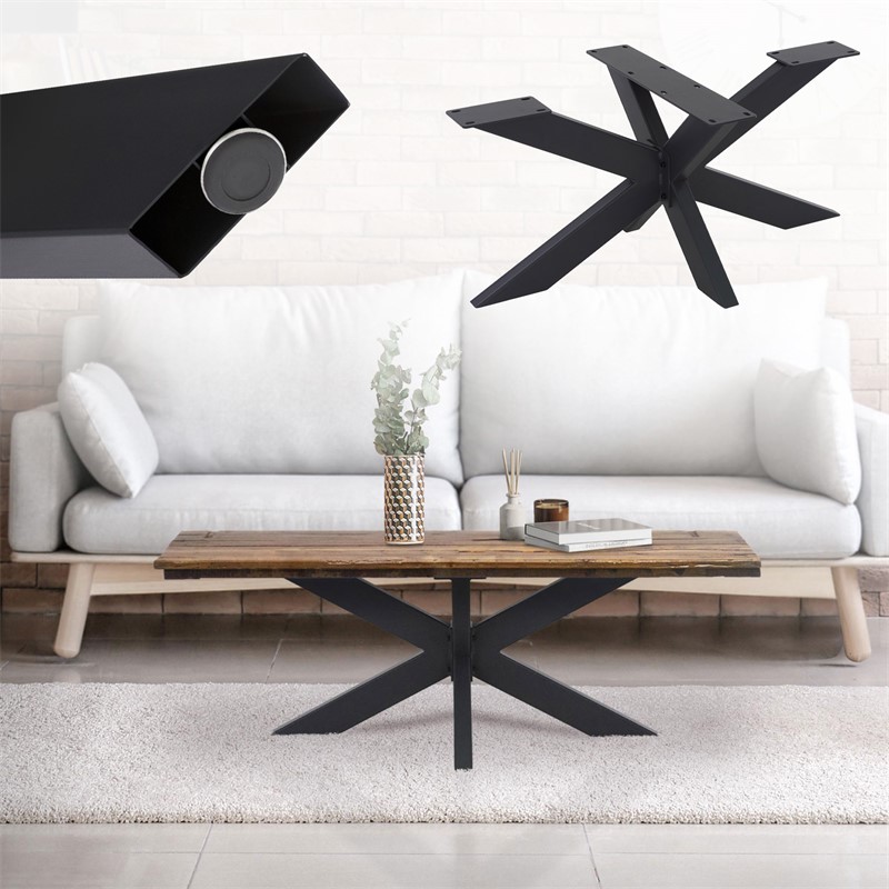 Tischbeine Tischgestell X-Design 98 x 58 x 43 cm schwarz aus Metall ML-Design Tischbeine Tischgestell X-Design 98 x 58 x 43 cm schwarz aus Metall ML-Design