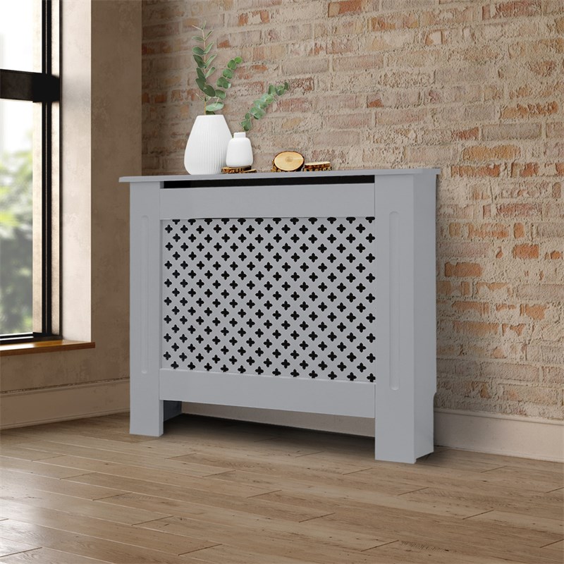 Heizkörperverkleidung 78x19x82 cm Raute Grau aus MDF ML-Design Heizkörperverkleidung 78x19x82 cm Raute Grau aus MDF ML-Design