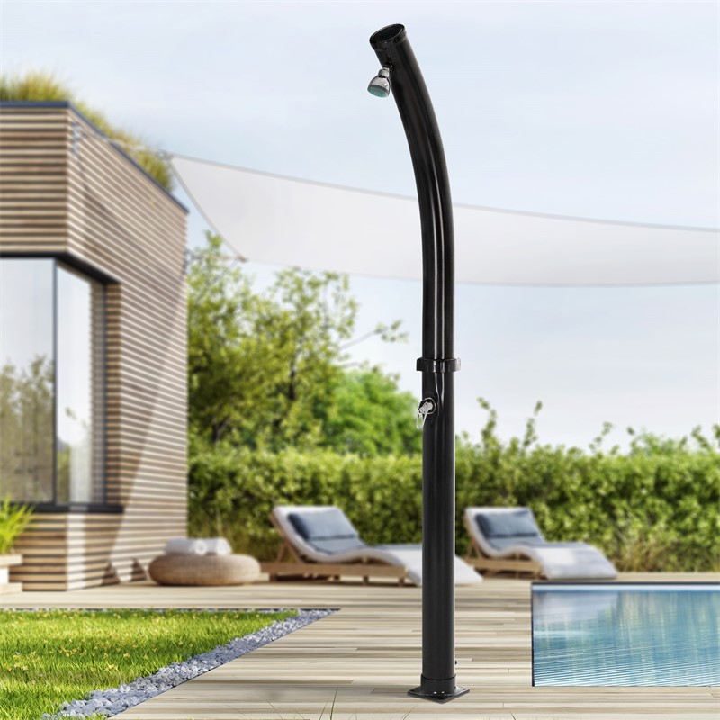 Solardusche 20L mit schwenkbarer runder Duschkopf 222 cm Schwarz ML-Design Solardusche 20L mit schwenkbarer runder Duschkopf 222 cm Schwarz ML-Design
