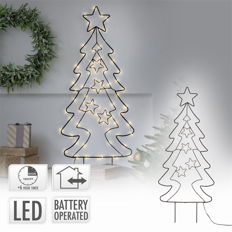 LED Weihnachtsbaum 87 cm mit 90 Warmweißen LEDs aus Metall LED Weihnachtsbaum 87 cm mit 90 Warmweißen LEDs aus Metall