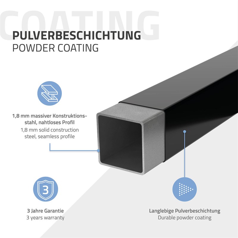 Wandkonsole Regalhalterung 2er Set 300 x 150 mm schwarz aus Stahl ML-Design