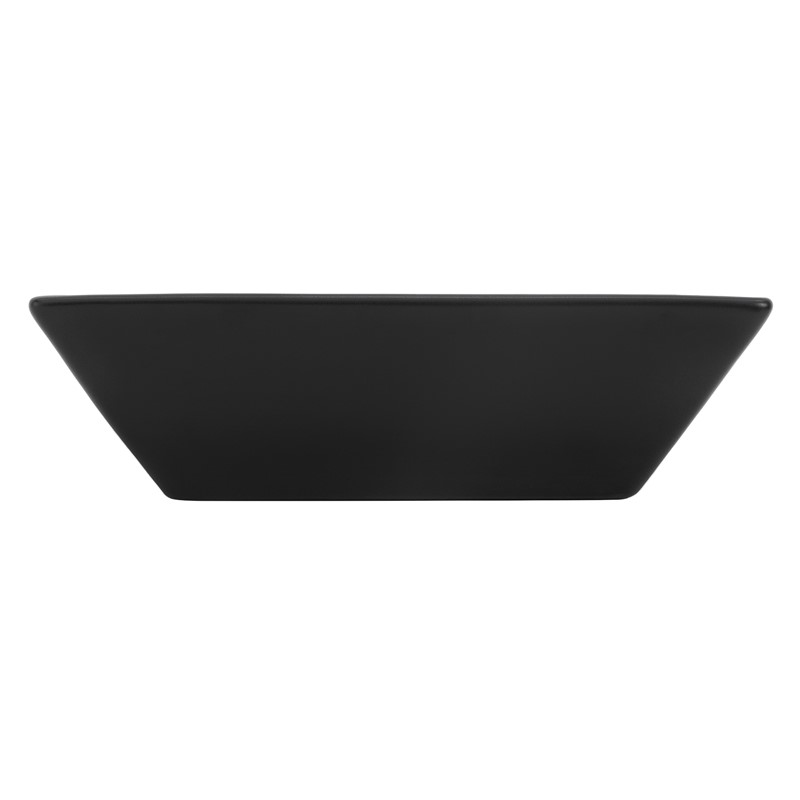 Waschbecken Quadratisch ohne Überlauf 41x41x12 cm Schwarz aus Keramik LuxeBath