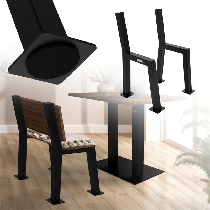 Bankgestell Bankkufen 2er Set H-Design 47 x 77,5 cm schwarz aus Stahl ML-Design Bankgestell Bankkufen 2er Set H-Design 47 x 77,5 cm schwarz aus Stahl ML-Design