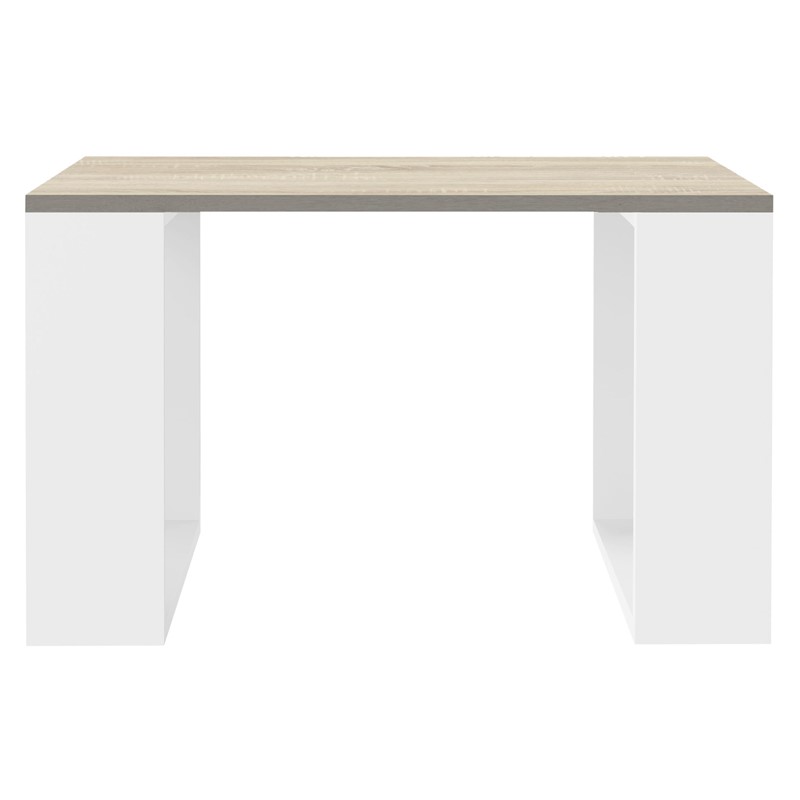 Couchtisch 65x65x40 cm Eiche-Optik/Weiß ML-Design