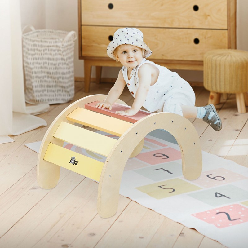 Kletterbogen für Kinder 74x41x38,5 cm Mehrfarbig aus Holz Joyz Kletterbogen für Kinder 74x41x38,5 cm Mehrfarbig aus Holz Joyz